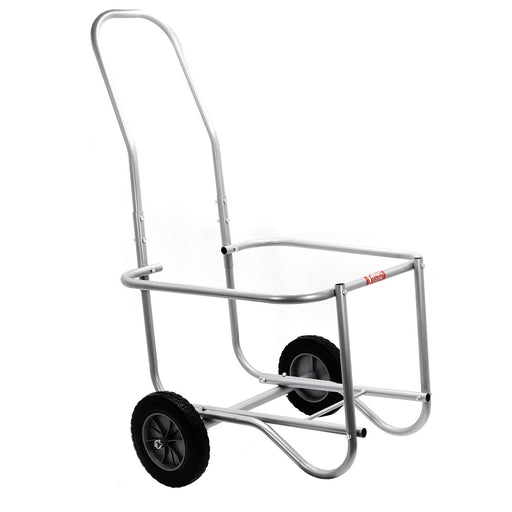 Jeffers Muck Bucket Cart, Galvanized Steel Waste Bucket Carrier - IA9U - Silver - Each - 1