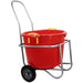 Jeffers Muck Bucket Cart, Galvanized Steel Waste Bucket Carrier - IA9U - Silver - Each - 2