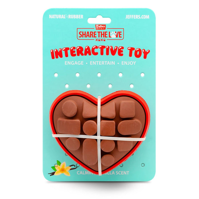 Jeffers Natural Rubber Box of Chocolates Dog Chew Toy for Medium - Chewers - I7Q7 - Multi - Small - 1 - 16