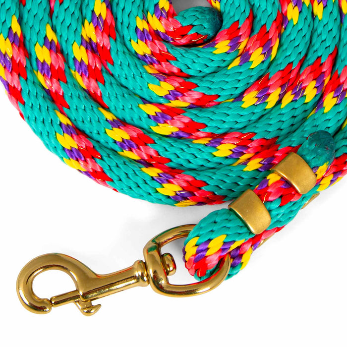 Jeffers Neon Poly Lead Rope with Bolt Snap, 8' - XQEB - Turquoise - 1 - 5