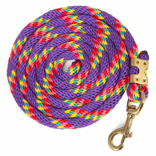 Jeffers Neon Poly Lead Rope with Bolt Snap, 8' - XQEC - Purple - 1 - 6
