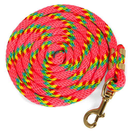Jeffers Neon Poly Lead Rope with Bolt Snap, 8' - XQED - Pink - 1 - 10