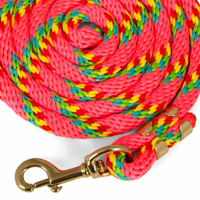 Jeffers Neon Poly Lead Rope with Bolt Snap, 8' - XQED - Pink - 1 - 13