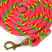 Jeffers Neon Poly Lead Rope with Bolt Snap, 8' - XQED - Pink - 1 - 13