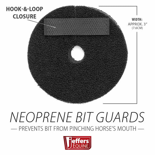 Jeffers Neoprene Horse Bit Guards, Pair - IART - Pair - 2 ct - Black - 2