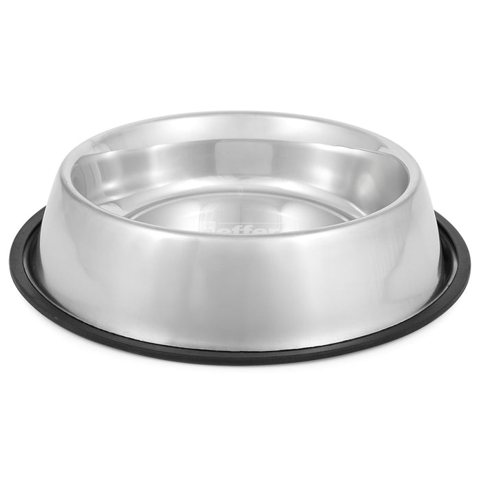 Jeffers No - Skid/No - Tip Stainless Steel Pet Bowls - G3N4 - 3 quart - 13