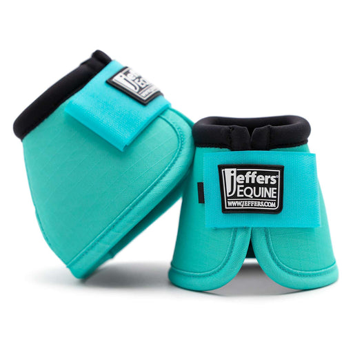 Jeffers No - Turn Bell Boots for Horses, Solid Colors, 2 ct - JEF2Y5 - Medium - Turquoise - 2 ct - 21