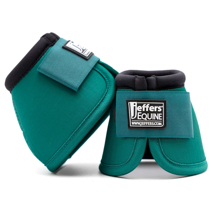 Jeffers No - Turn Bell Boots for Horses, Solid Colors, 2 ct - JEF2YB - Medium - Emerald Green - 2 ct - 24