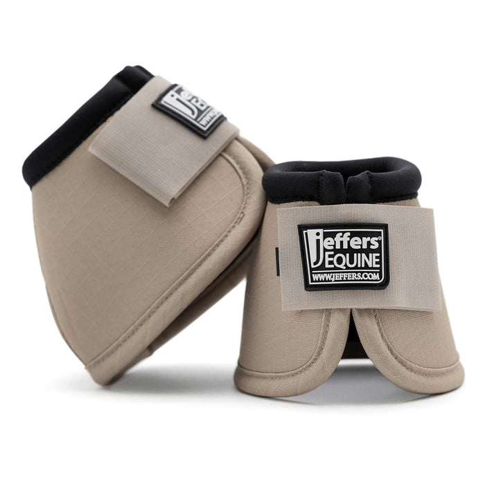 Jeffers No - Turn Bell Boots for Horses, Solid Colors, 2 ct - JEF2YD - Medium - Khaki - 2 ct - 25