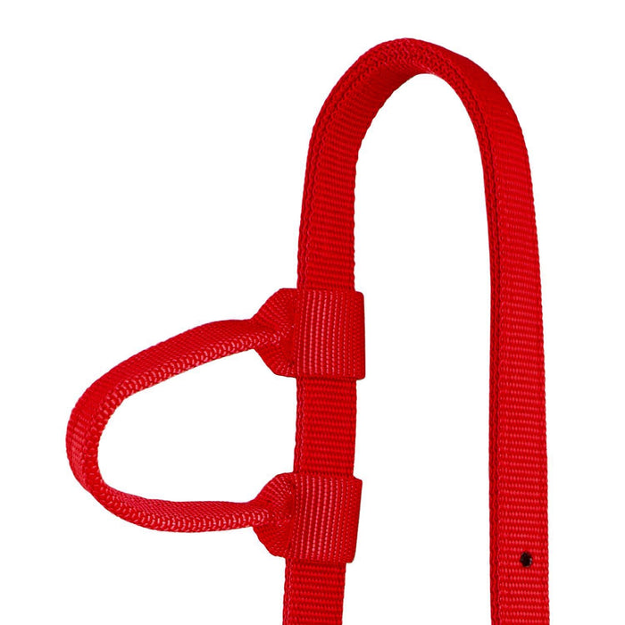Jeffers Nylon One - Ear Western Horse Headstall - SSND - Red - 8