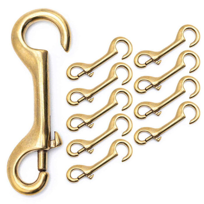 Jeffers Open Eye Snap - IAN1-10 - Brass - 4" L - 10 pk - 13