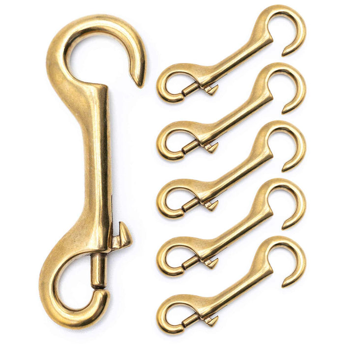 Jeffers Open Eye Snap - IAN1-6 - Brass - 4" L - 6 pk - 12