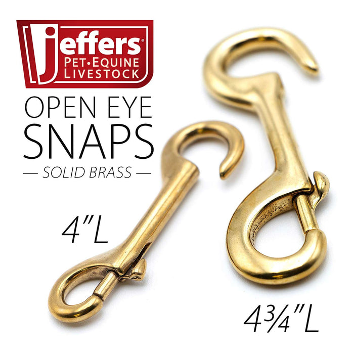 Jeffers Open Eye Snap - IAN1 - Brass - 4" L - Single - 7