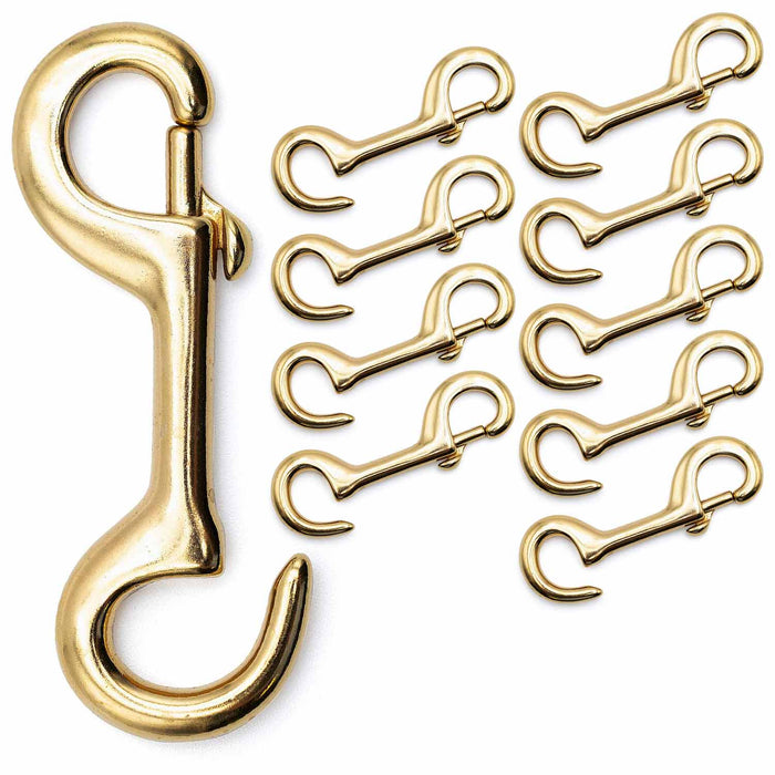 Jeffers Open Eye Snap - IAN3-10 - Brass - 4.75" L - 10 pk - 20