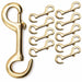 Jeffers Open Eye Snap - IAN3-10 - Brass - 4.75" L - 10 pk - 20
