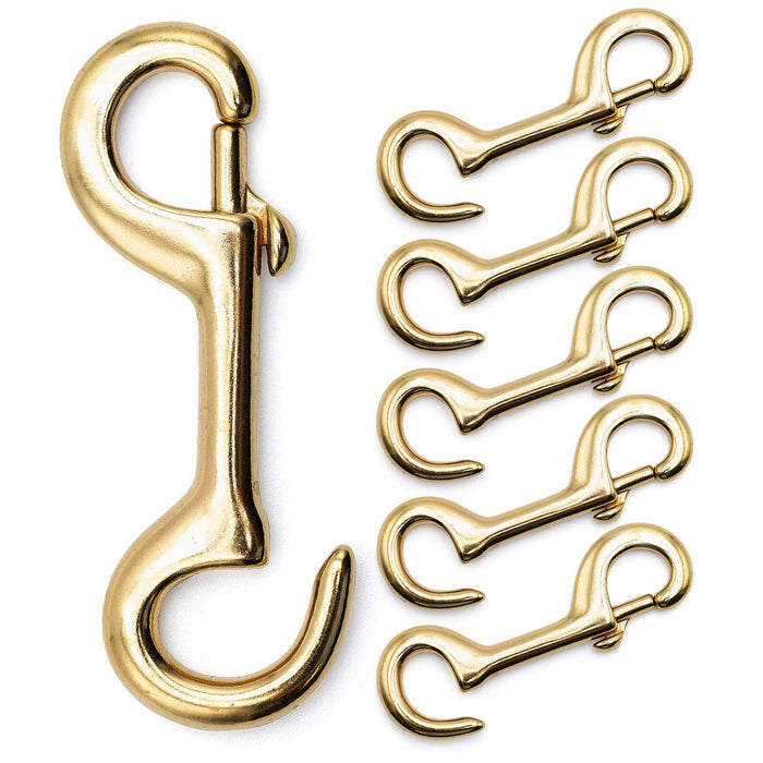 Jeffers Open Eye Snap - IAN3-6 - Brass - 4.75" L - 6 pk - 19