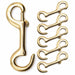 Jeffers Open Eye Snap - IAN3-6 - Brass - 4.75" L - 6 pk - 19