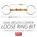 Jeffers Oval Mouth Copper Loose Ring Horse Bit, 5" - A8M1 - 3