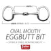 Jeffers Oval Mouth Eggbutt Horse Bit - A8M3 - 5 in - 3