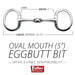 Jeffers Oval Mouth Eggbutt Horse Bit - A8M3 - 5 in - 2