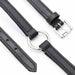Jeffers Padded Black Leather Dog Collars with O - Ring and Nickel Hardware - I2DX - 5/8" x 12" - 3