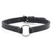 Jeffers Padded Black Leather Dog Collars with O - Ring and Nickel Hardware - I2DX - 5/8" x 12" - 1