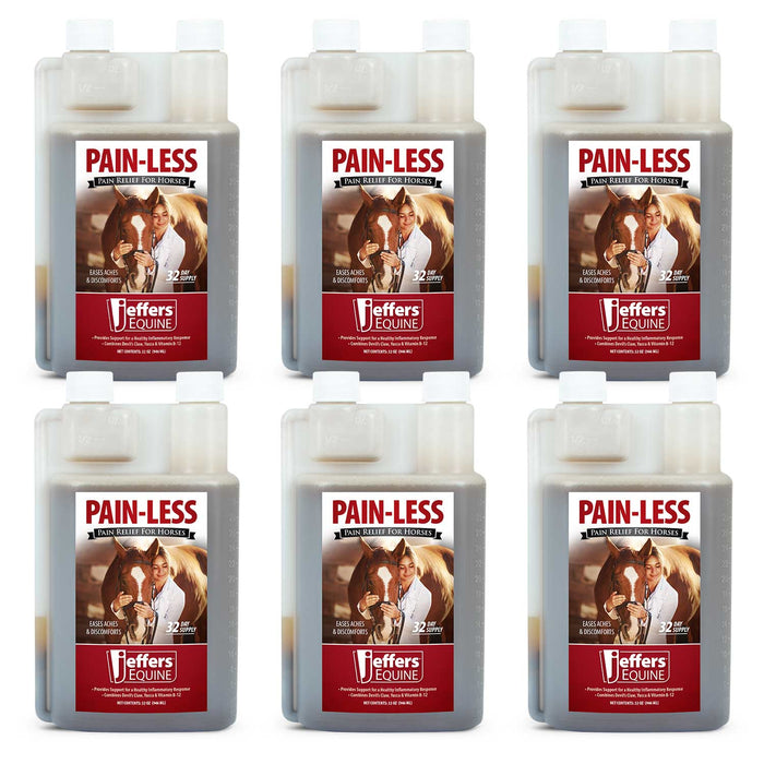 Jeffers Pain - Less Pain Relief Liquid for Horses - JEF2P7-KIT - 32 oz - 6 - 7