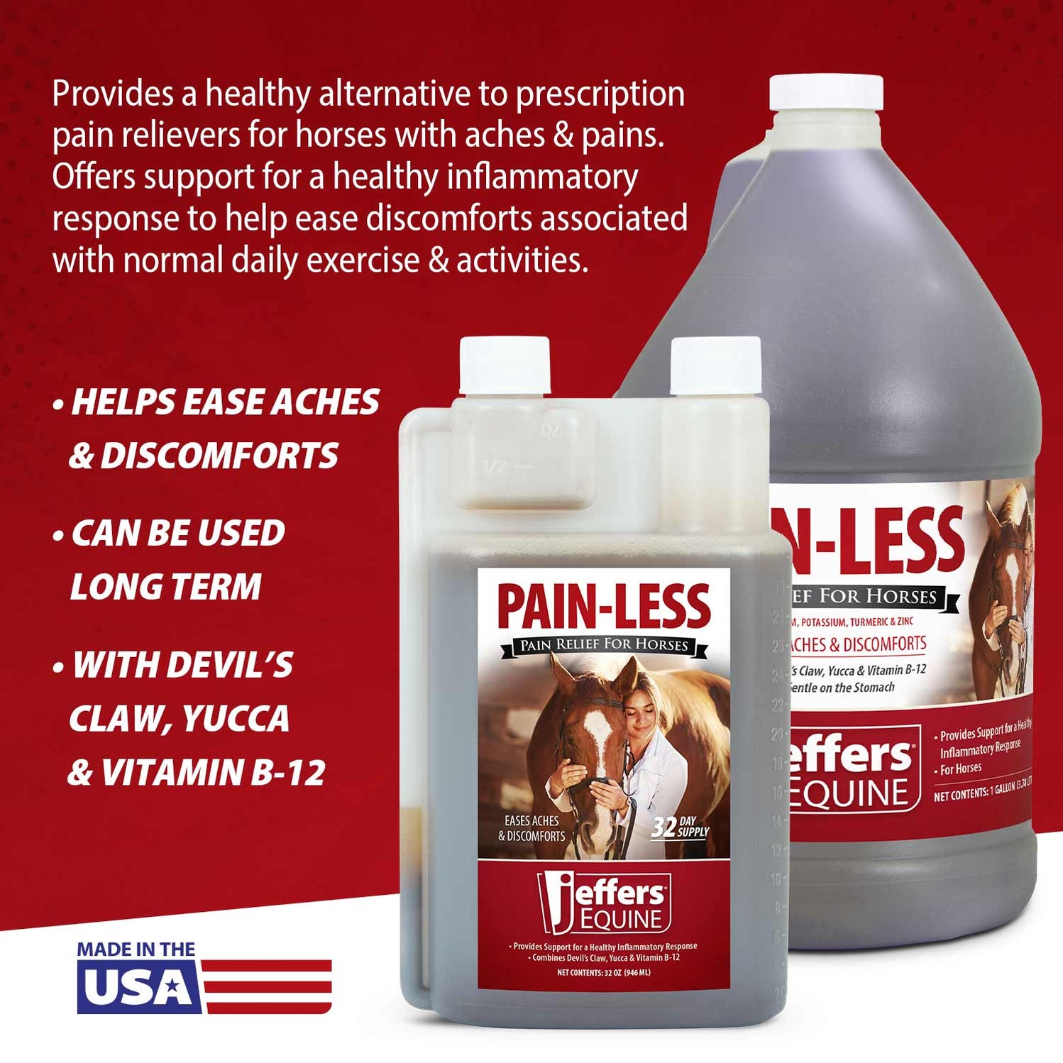 Jeffers Pain-Less Supplement for Horses