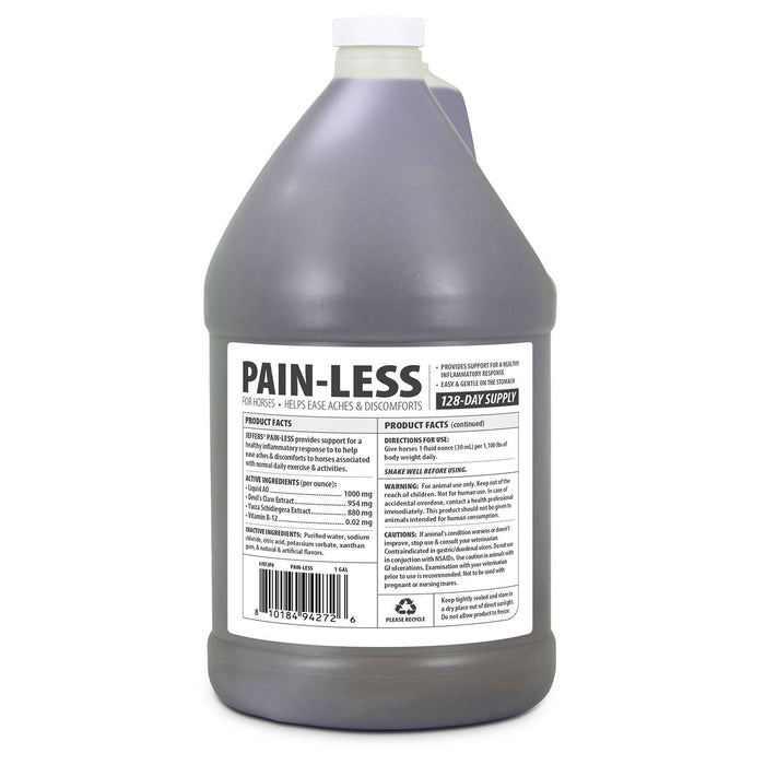 Jeffers Pain - Less Pain Relief Liquid for Horses - JEF2P8 - Gallon - 1 - 6
