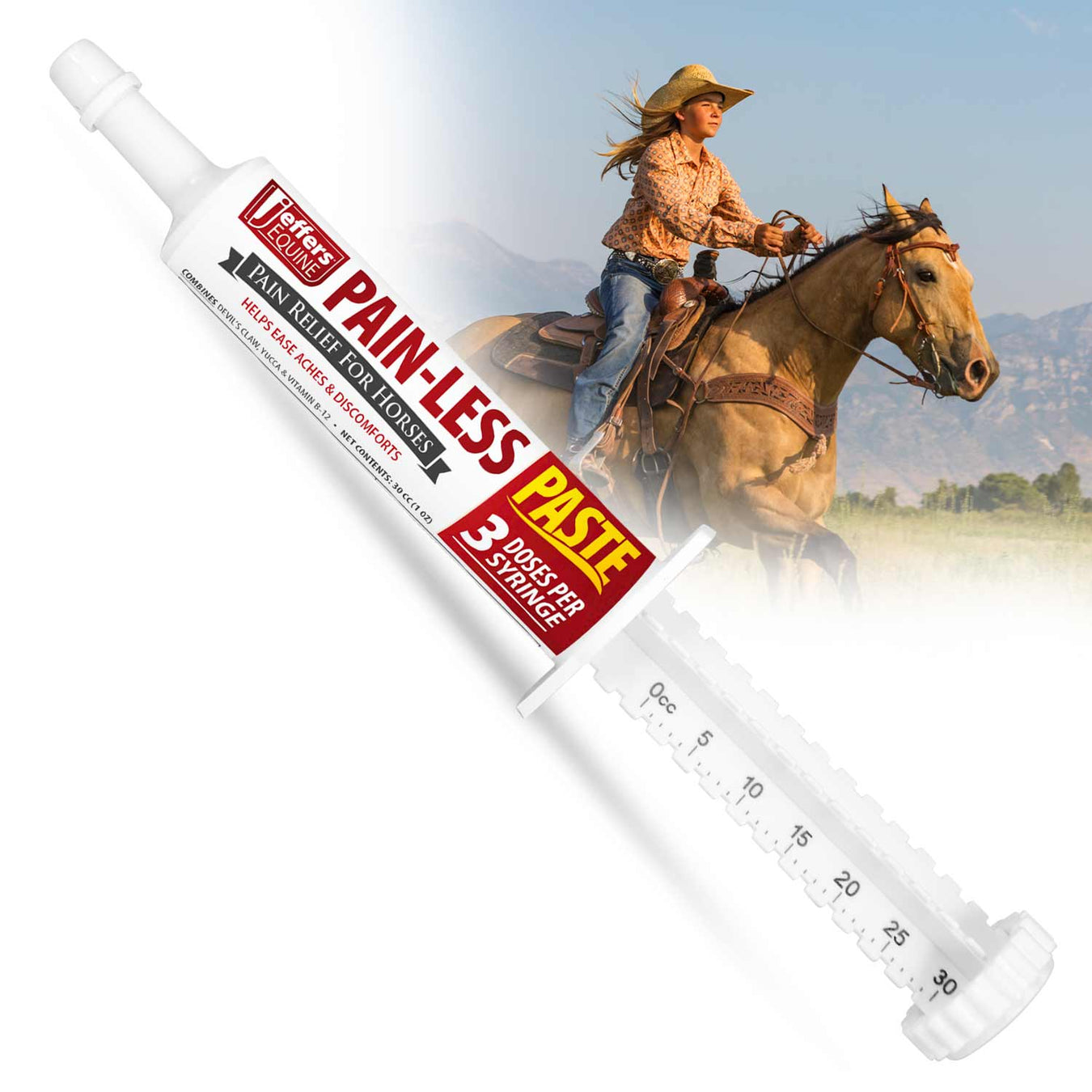 Jeffers Pain - Less Pain Relief Paste for Horses - JEF2P5 - 30 cc - 1 - 1