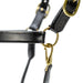 Jeffers Paris Padded Leather Horse Halter with Throat Snap – Adjustable Black Premium Triple Stitching - JEF15Z - Black - Cob - 1 - 3