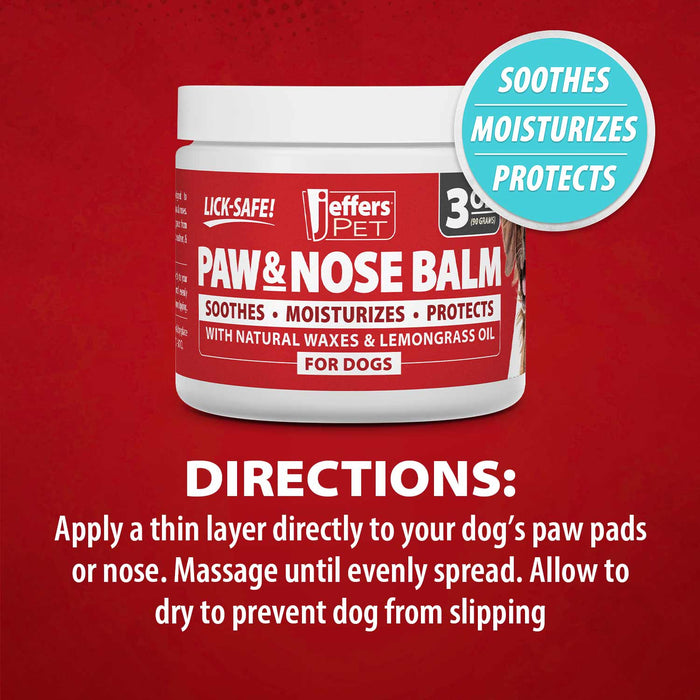 Jeffers Paw and Nose Protection Balm for Dogs, 3 ounce - JEFZWE - 3 oz - 6