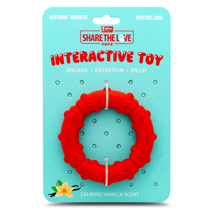 Jeffers Paw Ring Tugger Natural Rubber Dog Dental Chew & Fetch Toy - I7RV - Assorted - Medium - 1 - 2