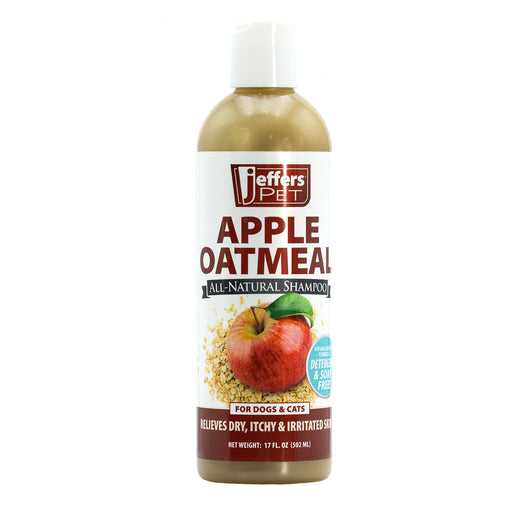 Jeffers Pet Apple Oatmeal All - Natural Hypoallergenic Dry Skin Shampoo for Dogs and Cats - TZP3 - 17 oz - 1 - 1