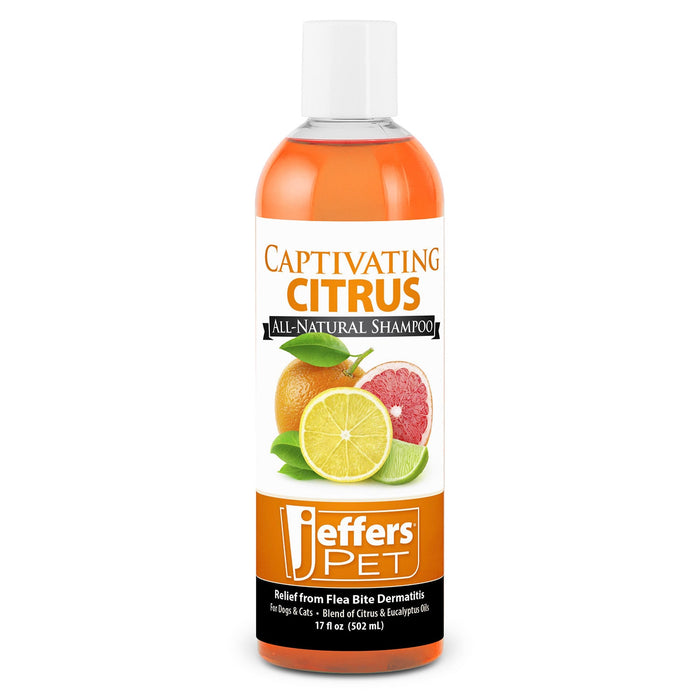 Jeffers Pet Captivating Citrus All - Natural Flea Bite Relief Shampoo for Dogs and Cats - TZP7 - 17 oz - 1 - 1