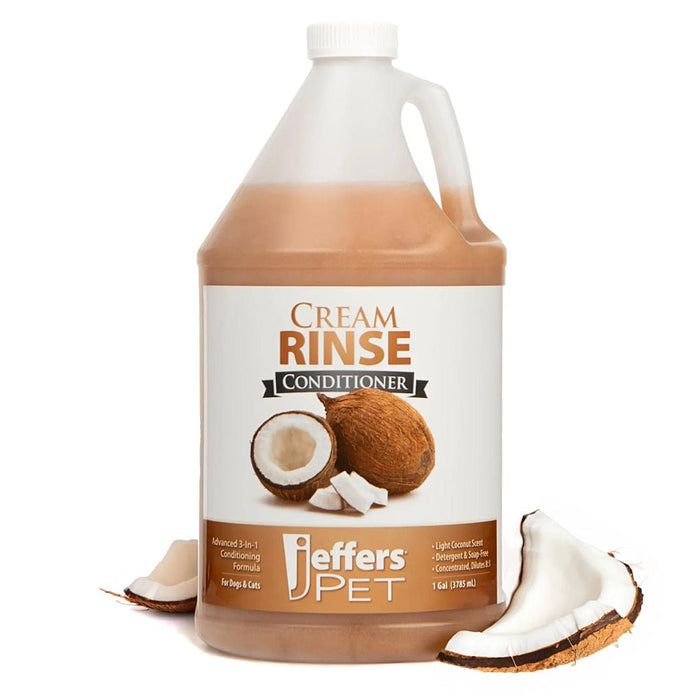 Jeffers Pet Cream Rinse Dog & Cat Conditioner with Coconut Oil - TZPA - gallon - 1 - 4