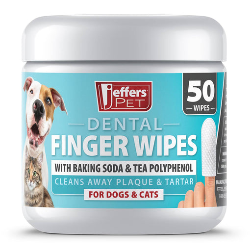 Jeffers Pet Dental Finger Wipes for Dogs & Cats, 50 Count - JEF2Z5 - 50 Wipes - 1