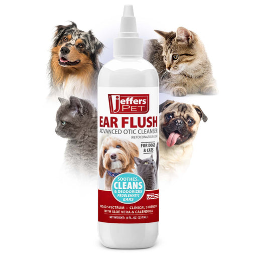 Jeffers Pet Ear Care Bundle, Ear Cleaner, Ear Drops & Ear Flush for Dogs & Cats, 3 Pack - JECEDEF-KIT - 3 Pack - 6