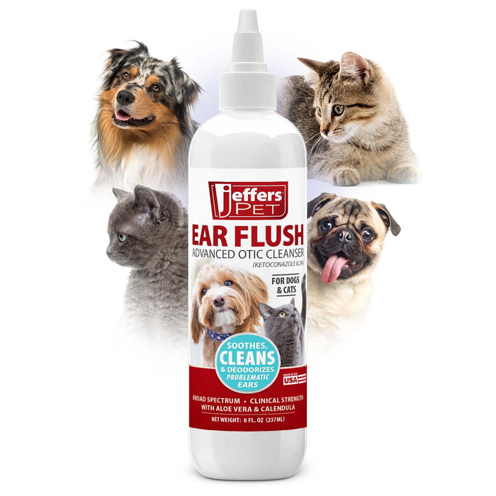 Jeffers Pet Ear Care Bundle, Ear Cleaner, Ear Drops & Ear Flush for Dogs & Cats, 3 Pack - JECEDEF-KIT - 3 Pack - 6