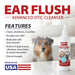 Jeffers Pet Ear Flush Advanced Ear Cleanser with Ketoconazole for Dogs & Cats - JEF2RG - 8 fl oz - 5