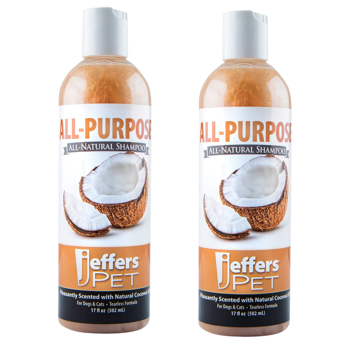 Jeffers Pet Tearless All - Purpose All - Natural Coconut Oil Shampoo for Dogs & Cats - TZP1-2 - 17 oz - 2 - 8