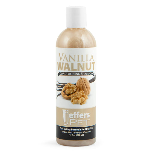 Jeffers Pet Vanilla Walnut Exfoliating Dog & Cat Conditioning Shampoo - TZJ5 - 17 oz - 1
