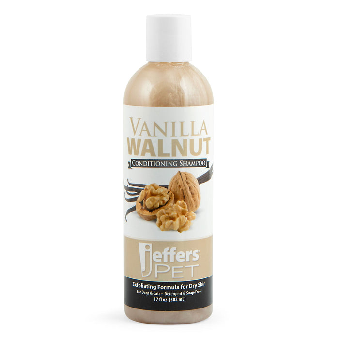 Jeffers Pet Vanilla Walnut Exfoliating Dog & Cat Conditioning Shampoo - TZJ5 - 17 oz - 1
