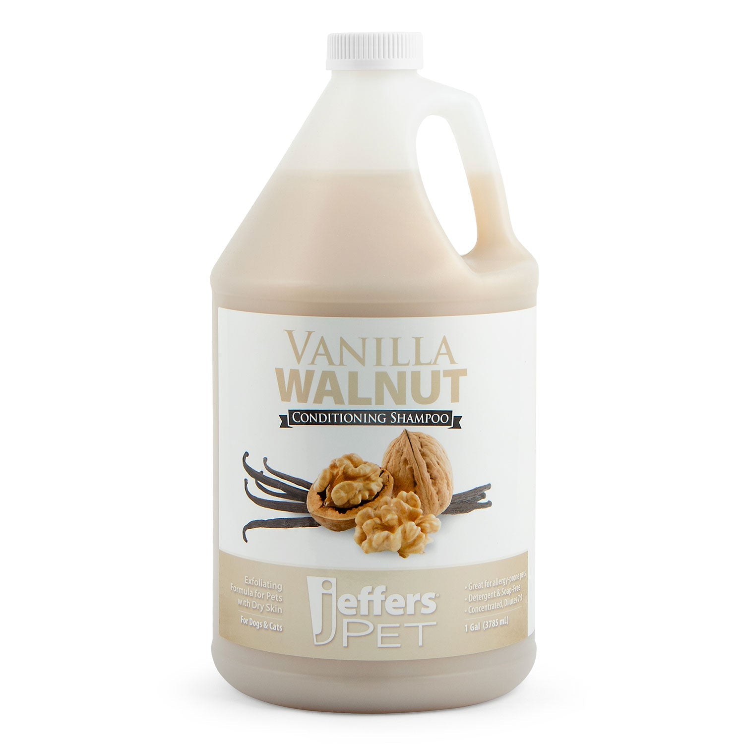 Jeffers Vanilla Walnut Conditioning Pet Shampoo for All Coat Textures