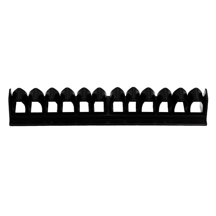 Jeffers Plastic Standard Whip Rack, Holds 12 Whips or Crops - IA9F - Black - 12" - Each - 4