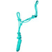 Jeffers Poly Braided Rope Horse Halter with Lead - 121RI - Turquoise/White - SIngle - 32