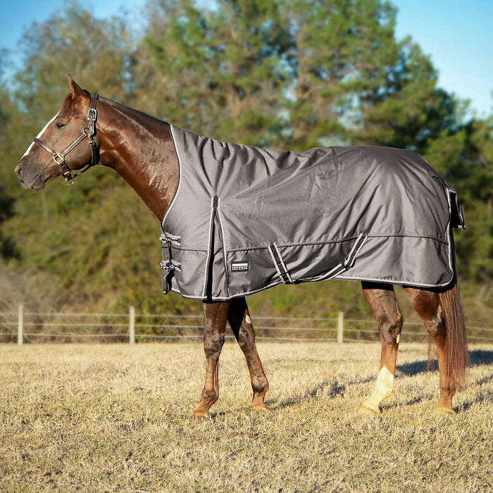 Jeffers Poplar Head Defense 1680 Denier Turnout Blanket with High Neck, 240 Gram, Plymouth Brown - Jeffers - Horse Supplies > Horse Blankets & Sheets