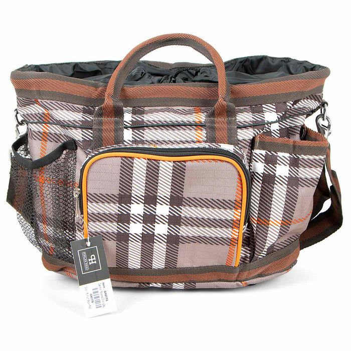 Jeffers Poplar Head Horse Grooming Bag - GAG1TA - Plymouth Brown Plaid - 12
