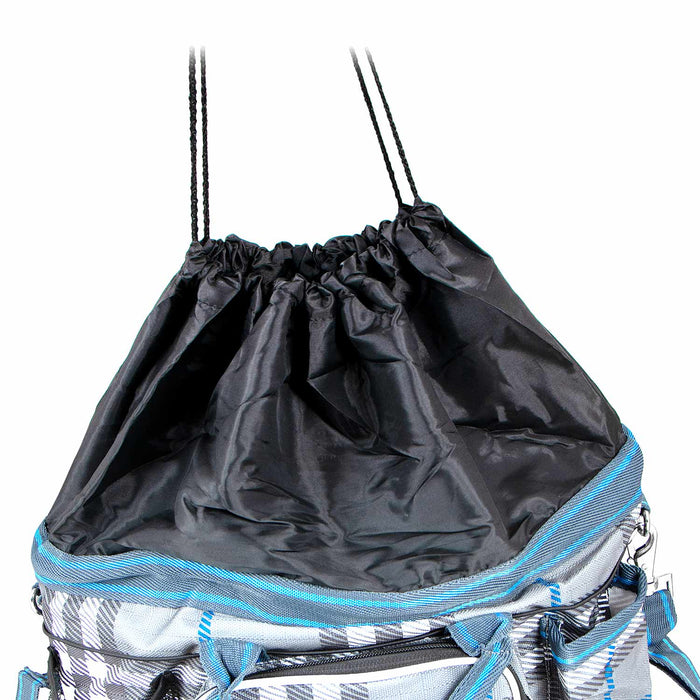 Jeffers Poplar Head Horse Grooming Bag - GAG1TB - Hamilton Blue & Slate Plaid - 9