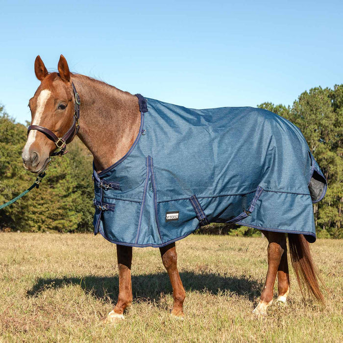 Jeffers Poplar Head Origin 600 Denier Turnout Blanket, 240 Gram, Blue Jean Baby - Jeffers - Horse Supplies > Horse Blankets & Sheets